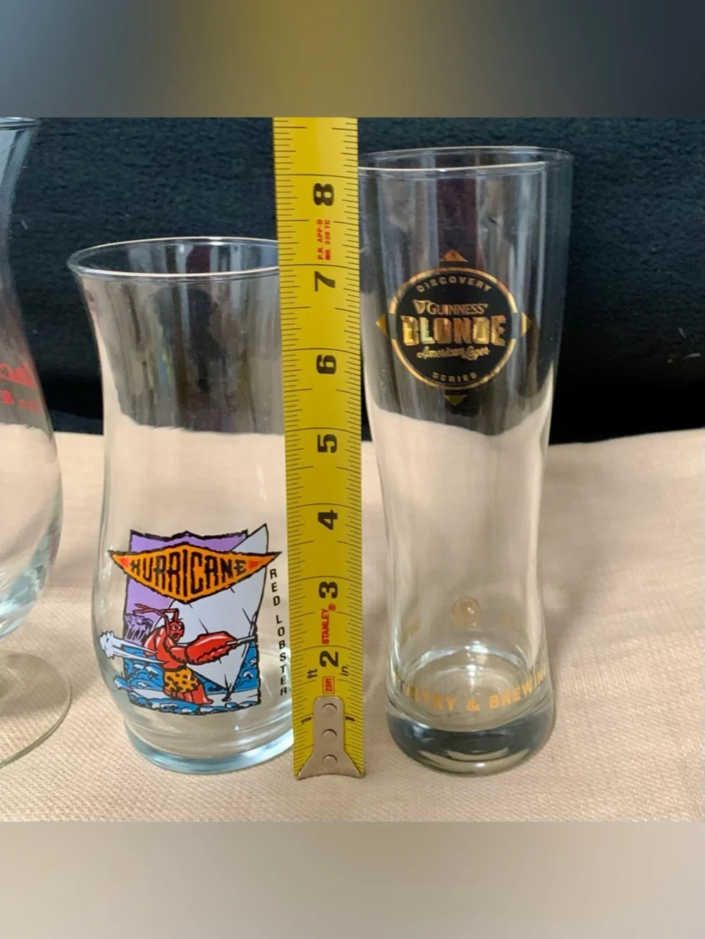 🔍Vintage Beer & Restaurant Glasses (4) Piece Bundle